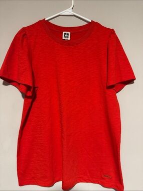 Anne Klein Red Short Sleeve Tee NWOT